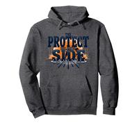 Football Lineman Protect The Blind Side Graphic Sudadera con Capucha, Unisex para Adultos, Jaspeado Oscuro, M