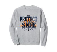 Football Lineman Protect The Blind Side Graphic Sudadera, Unisex para Adultos, Gris Jaspeado, M