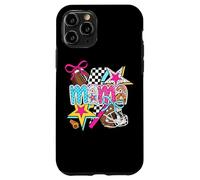 Football Mama Stars Bow, estilo damero Carcasa para iPhone 11 Pro
