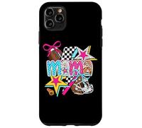 Football Mama Stars Bow, estilo damero Carcasa para iPhone 11 Pro Max