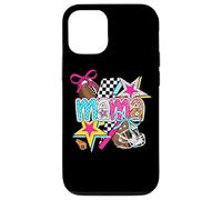 Football Mama Stars Bow, estilo damero Carcasa para iPhone 12/12 Pro