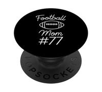 Football Mom, el Juego de Equipo Femenino número 77 más Grande de la fanática, My Son PopSockets PopGrip Adhesivo