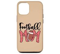 Football Mom Pink Leopard American Football Mothers Day Mama Carcasa para iPhone 12/12 Pro