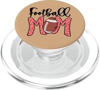 Football Mom Pink Leopard American Football Mothers Day Mama PopSockets PopGrip para MagSafe