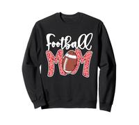 Football Mom Pink Leopard American Football Mother's Day Mama Sudadera