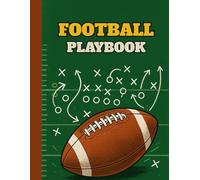 FootBall Playbook: /8.5x11 inch / 118 lined pages with a football field diagram at the top of every page and 2 larger football field diagram pages/ glossy/