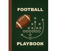 Football Playbook: / 8.5x11 inch playbook/ 120 pages total/ 59 detailed football field diagrams on one side and lined paper on the other/ 2 larger football field diagram pages/ glossy/