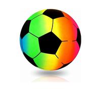 Football Rainbow Soccer Pvc Multicolor Design Ball Sports Outdoor Pool Beach Playground Garden Game Kids Children Boys Girls Toy 20 Cm (1 Ball Only)