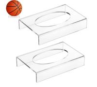 Football Stand - Acrylic Ball Display Rack, Clear Desktop Storage Holder with Stable Anti-Slip Design, Football Display Stand, Sports Ball Holder, Home Decor Displays Rack for Home Living Room