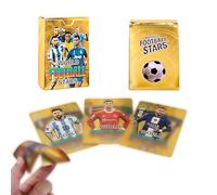 Football Star Cards - Juego de 55 piezas de coleccionista de lámina dorada, tarjetas coleccionables de la Premier League y Euro Football, tarjetas de jugador premium para fanáticos y coleccionistas