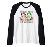 Football Sunday with My Gnomies American Football GNOME Dad Camiseta Manga Raglan