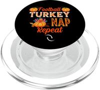 Football Turkey Nap Thanksgiving Thankful For Family PopSockets PopGrip para MagSafe