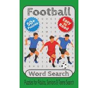 Football Word Search Puzzle Book: Word Searches with Easy to Read Print about Football, Soccer, Sports and More | 6x9 inches, 110 pages | 50+ Puzzles ... Gift for Vacations, Holidays and Free Times