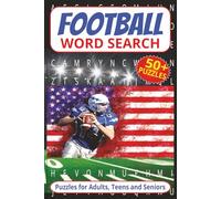 FOOTBALL Word Search: Word searches with Easy to Read Print about American Football, and more | 6 x 9 inches, 110 Pages | 50+ Puzzles ... Gift idea ... Birthdays or just for yourself for quiet time