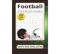 Football Wors Search Puzzles: Word Searches with Easy-to-Read Print about Football and more | 6x9 inches 100 pages | 700+ Puzzles ... Vacations, Road Trips, Holidays, Game Nights, and Free Time