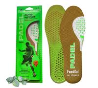 Footgel -Plantillas de Gel deportiva para Padel,Si eres jugador de pádel, protégete del riesgo de lesiones, alivia el dolor en pies, rodillas, lumbares y consigue ventaja en los partidos. (43 47)