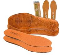 Footgel - Plantillas Gel Hombre Trabajo - 2 Pares | Plantillas Hombre Uso Diario Transpirables, Cómodas | Previenen Lesiones, Dolores en Pies, Rodillas y Lumbares | Naranjo, Tallas 39 a 42