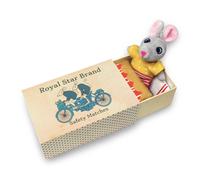 Foothill Toy Co. Ratones en cajas - Juego 'Remy The House Mouse' con animal de peluche en una cama con caja de cerillas