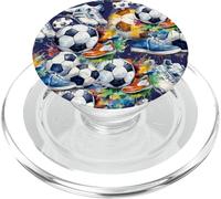 Footie Fan Pattern Love The Game Botas de fútbol para Entrenamiento PopSockets PopGrip para MagSafe