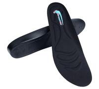 footinsole 1-Inch Height Increase Shoe Insoles, Large - Black