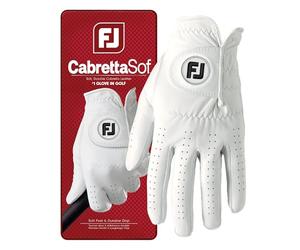 FootJoy CABRETTASOF Guante para Juventud/Unisex, Blanco, M/L