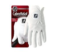 FootJoy CabrettaSof - Guantes para Hombre, Color Blanco, Talla M