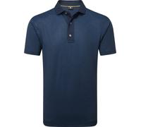 Footjoy Etched Texture Print Lisle Mens Navy XL Camiseta polo