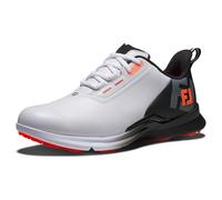 FootJoy Fj Fuel - Tenis para hombre, estilo de temporada anterior, Blanco/ negro/ coral, 43 EU