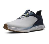 Footjoy FJ Pulse - Tenis de Golf para Hombre, Blanco/Goma/Azul Marino, Talla 8 M de Reino Unido