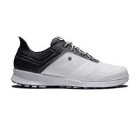 FootJoy FJ Stratos, Zapatos de Golf Hombre, White/Black/Iron, 41 EU