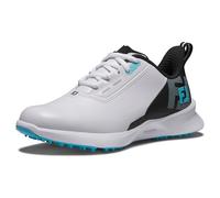 FootJoy Fuel, Zapatos de Golf, Blanco, Negro, Azul, 21.5 EU