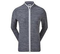 FootJoy Full Zip Space Dye Fleece sudadera de mujer con cremallera completa, azul marino/blanco, L