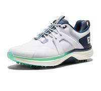 FootJoy Hyperflex - Tenis de golf para hombre, blanco/azul marino/aguamarina, talla 7, Blanco/Peacoat/Aguamarina, 7.5 Wide