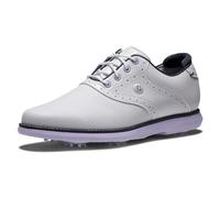 FootJoy Plataforma Traditions para Mujer, Blanco, Azul Marino, Morado, 6 UK Wide