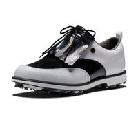 FootJoy Premiere ISSETE, Zapatos de Golf Mujer, White/Black Patent, 40 EU