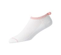 Footjoy ProDry Ligero de Las Mujeres Calcetines de Pom, Mujer, Calcetines, Prodry Lightweight Pom Pom, Blanco/Rosa, Talla única
