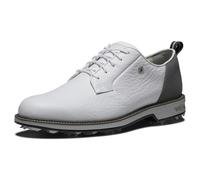 FootJoy Serie Premiere - Field LX - Zapatos de golf estilo temporada anterior para hombre, blanco/gris/gris, 10.5 Wide