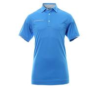 FootJoy Smooth Pique -Half Band Cuff Shirt Polo, Hombre, Azul, Small (Tamaño del Fabricante:S)