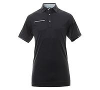 FootJoy Smooth Pique -Half Band Cuff Shirt Polo, Hombre, Negro, Small (Tamaño del Fabricante:S)