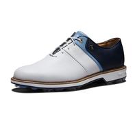 Footjoy Tenis de Golf Packard de la Serie Premiere para Hombre, Blanco/Azul, 41 EU