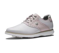 Footjoy Tradiciones para Mujer Estilo de Temporada Anterior, Gris Claro/Rosado, 42 EU