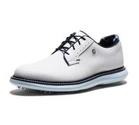FootJoy Traditions Blucher - Zapatos de golf para hombre, Blanco/azul cielo/camuflaje, 11 Wide