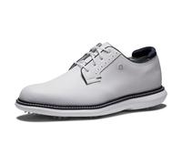 Footjoy Traditions Blucher - Zapatos de Golf para Hombre, Blanco/Blanco/Azul Marino, 41 EU