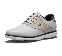 FootJoy Traditions, Plataforma Mujer, White Tan Black, 38 EU Ancho