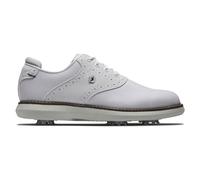 FootJoy Traditions zapatillas de golf júnior, blancas, Con tacos, 36.5, Estándar, blanco