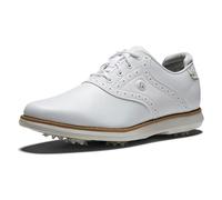 Footjoy Traditions, Zapatos de Golf Mujer, All White, 40.5 EU Estrecho