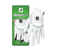 FootJoy WeatherSof - Guante de Golf para Mujer, Color Blanco/Gris
