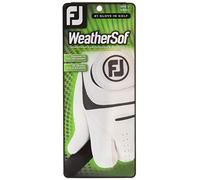 FootJoy WeatherSof - Guante para hombre, Diestro, se pone en la mano izquierda, color Blanco, talla M