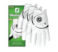 FootJoy WeatherSof - Guantes de Golf para Hombre, Paquete de 3, Color Blanco