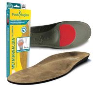 Footlogics Metatarsalgia - Plantillas ortopédicas de longitud completa, S (Men 6 - 7.5, Women 7.5 - 10), Marrón